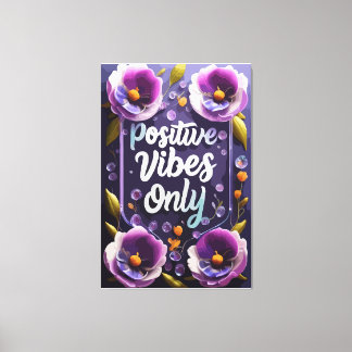 Toile Vibes Positives Tout Autour De Wall Art