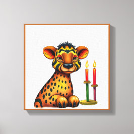 Toile Vibrant festif Kwanzaa Animaux sauvages déguisés