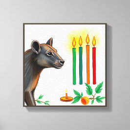 Toile Vibrant festif Kwanzaa Animaux sauvages déguisés