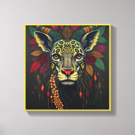 Toile Vibrant festif Kwanzaa Animaux sauvages déguisés