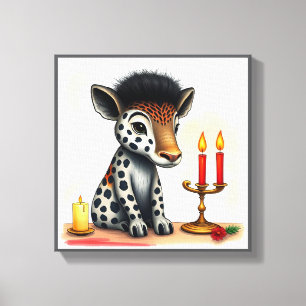 Toile Vibrant festif Kwanzaa Animaux sauvages déguisés