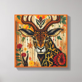 Toile Vibrant festif Kwanzaa Animaux sauvages déguisés