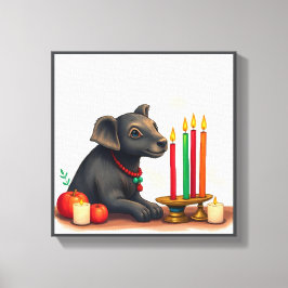 Toile Vibrant festif Kwanzaa Animaux sauvages déguisés