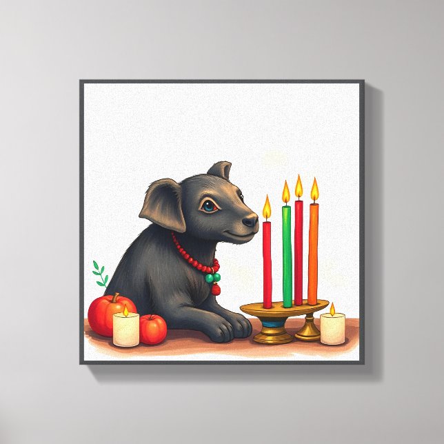 Toile Vibrant festif Kwanzaa Animaux sauvages déguisés (Recto)
