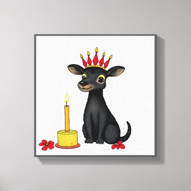 Toile Vibrant festif Kwanzaa Animaux sauvages déguisés (Recto)