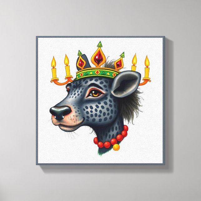 Toile Vibrant festif Kwanzaa Animaux sauvages déguisés (Recto)