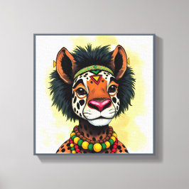 Toile Vibrant festif Kwanzaa Animaux sauvages déguisés