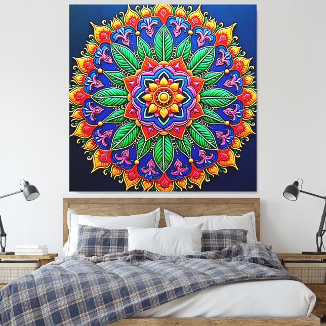 Toile Vibrant Mandala Artistry (Insitu(Chambre))