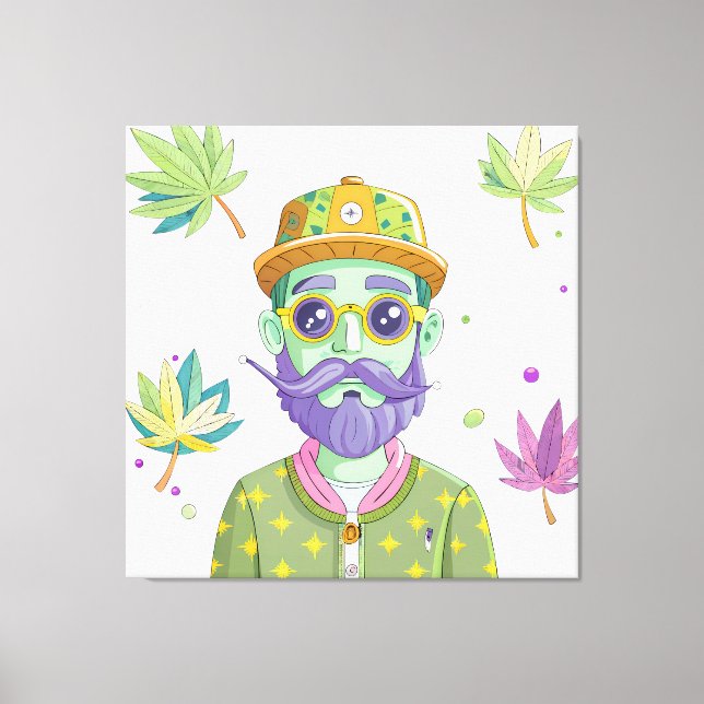 Toile Vibrant Monarch Butterfly Illustration on Light Ba (Recto)