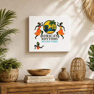 Toile Vibrations élégantes d'île africaine