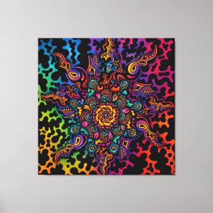 Toile Vibrations Psychédéliques