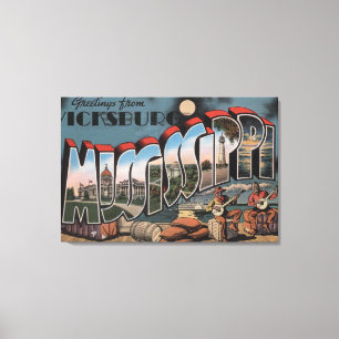 Toile Vicksburg, Mississippi - grandes scènes de lettre