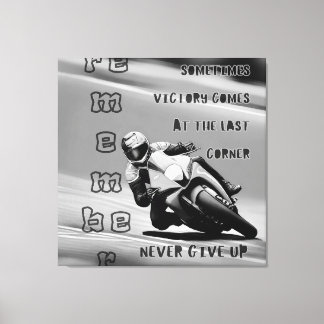 Toile Victoire au Dernier coin ne jamais abandonner Mono