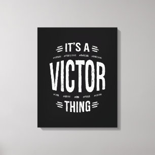 Toile Victor Nom personnalisé Anniversaire Cadeau