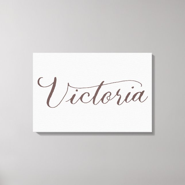 Toile Victoria - Moderne Calligraphie Nom Design (Recto)