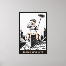 Toile Victorian Baby Chimney Sweep. Funny Baby