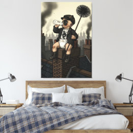 Toile Victorian Baby Funny Chimney Sweep Theme