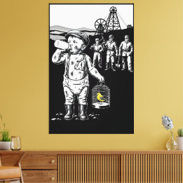 Toile Victorian Baby Funny Coal Miner Theme