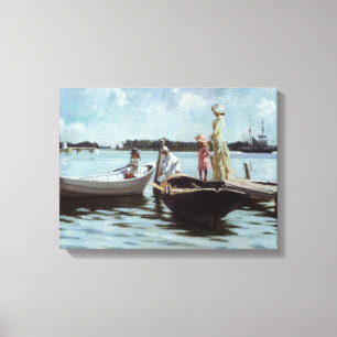 Toile Vie d'été dans les Islelets (par Albert Edelfeue)