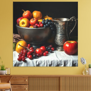 Toile Vie Encore Avec Fruits Et Pelle