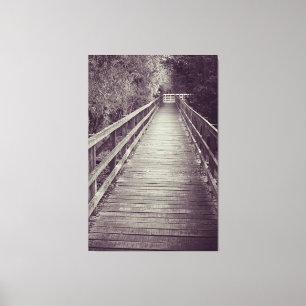 Toile Vieille promenade en bois