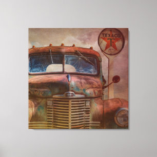 Toile Vieille voiture ancienne rouillée