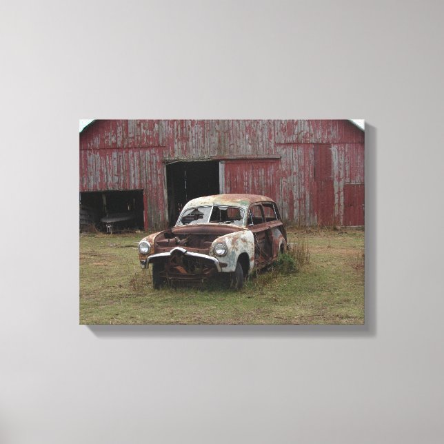 Toile Vieille Voiture, Vielle Grange (Recto)