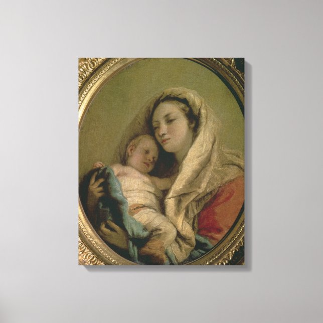 Toile Vierge avec enfant dormant, années 1780 (Recto)