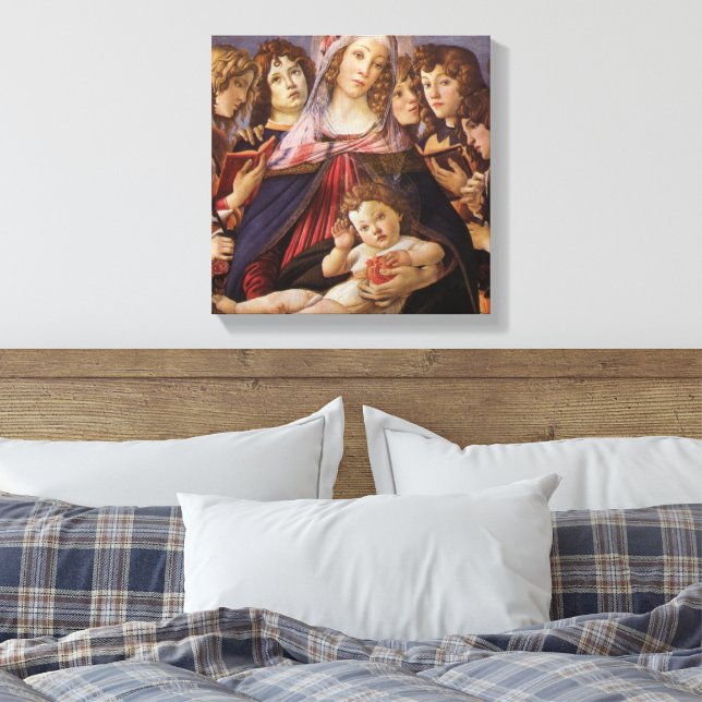 Toile Vierge et enfant aux anges par Sandro Botticelli (Insitu(Chambre))