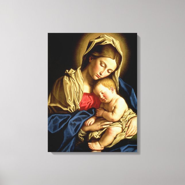 Toile Vierge et Enfant Jésus - Sassoferrato (Recto)