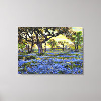 Vieux chêne et cloches bleues - Art Onderdonk