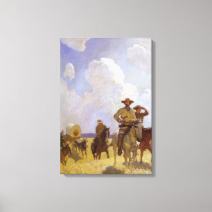 Toile Vieux Cowboys, Le Costume Parkman par NC Wyeth