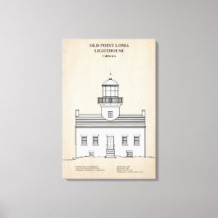 Toile Vieux phare de Point Loma - Californie - SBD