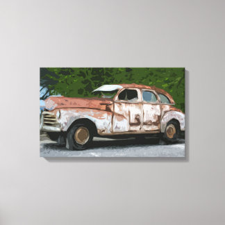 Toile Vieux Rusty Brossé Canvas de voiture
