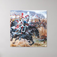 Vieux tableau de bataille napoléonien Leipzig