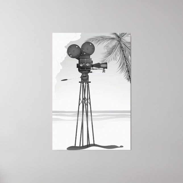 Toile Vieux Vidéo caméra vidéo vintage. (Recto)