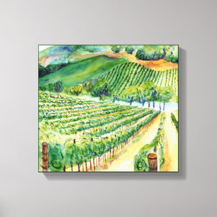 Toile Vignoble California Vineyard Peinture Canvas Impri