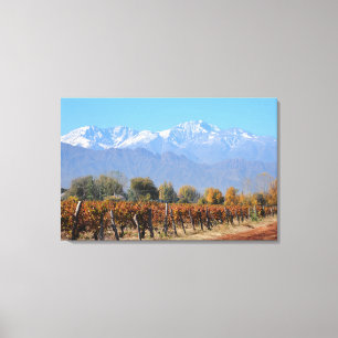 Toile Vignobles en automne de Mendoza, Argentine