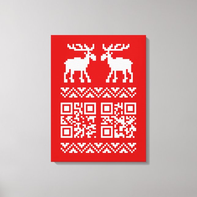 Toile Vilain Sweater QR Code Bonne année! (Recto)
