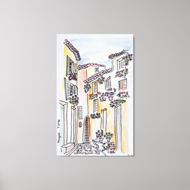 Toile Village de Mougins | Provence, Sud de la France (Recto)