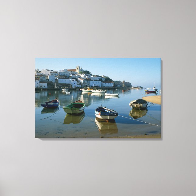 Toile Village de pêcheurs de Ferragudo, Algarve, Portuga (Recto)