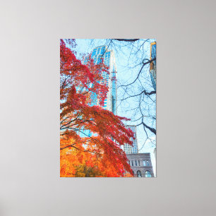 Toile Ville d'automne