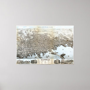 Toile Ville de New Bedford le Massachusetts (1876)