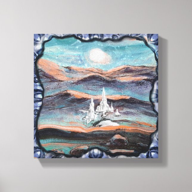 Toile Ville lumière future (Recto)