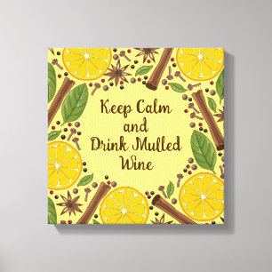 Toile Vin jaune épicé de Noël mulled
