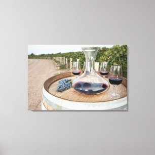 Toile Vin Rouge Dans Le Vignoble