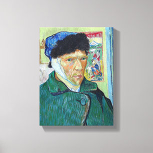 Toile Vincent van Gogh - Autoportrait avec l'oreille ban