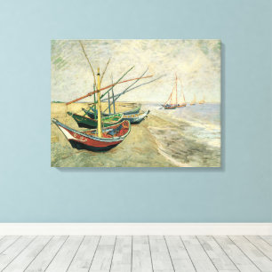 Toile Vincent van Gogh - Bateaux de pêche sur la plage