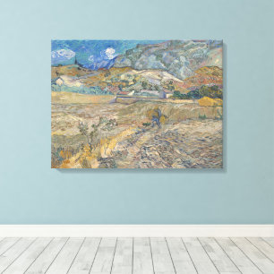 Toile Vincent Van Gogh, Champ fermé avec paysan