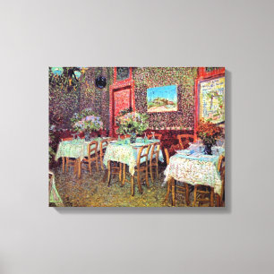 Toile Vincent Van Gogh - Intérieur d'un restaurant